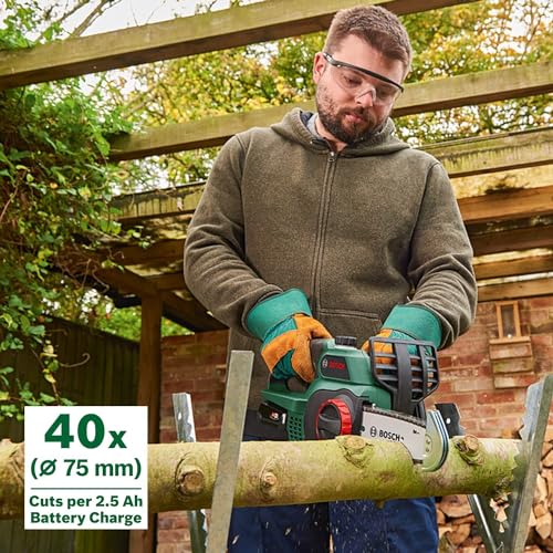 Bosch Home and Garden Cordless Chainsaw UniversalChain 18 (without battery, 18 Volt system, in carton packaging)