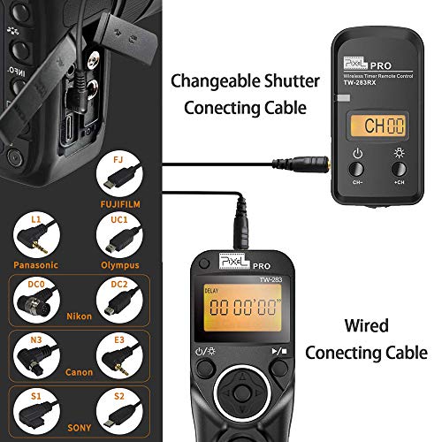 - PIXEL TW-283 DC2 | Wireless Remote Shutter Release | 2.4G Timer | Remote Control -