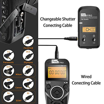 - PIXEL TW-283 DC2 | Wireless Remote Shutter Release | 2.4G Timer | Remote Control -