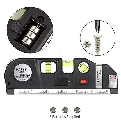 - Spirit Level | Laser Measure Multipurpose | Laser Level Spirit Level | Standard Metric Ruler Laser Measuring Tape 8ft/2.5M -