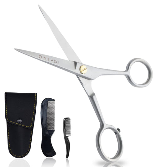 - ONTAKI Professional German Beard & Mustache Scissors -