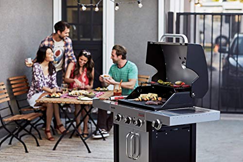 Char-Broil 140736 Professional Series 3400 S - 3 Burner Gas Barbecue Grill with TRU-Infrared™ technology and Side-Burner, Stainless Steel Finish