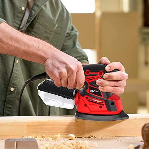 - POPULO Electric Mouse Sander | 230V Detail Sander with 12Pcs Sandpapers -