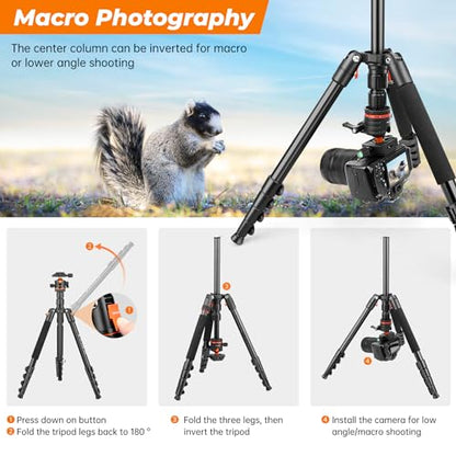 - Victiv 78.7"/ 200cm Camera Tripod, Travel Tripod -
