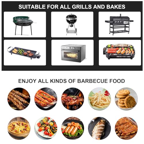 - EXTSUD BBQ Grill Mat | 5 Pcs bbq Grill Mats | Non Stick Reusable and Baking Mesh | For Indoor Outdoor BBQ -