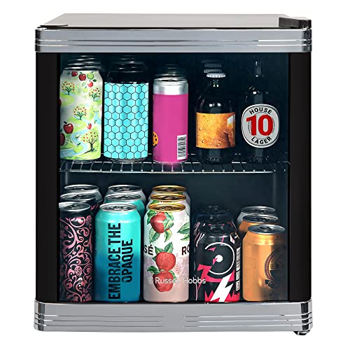 - Russell Hobbs Mini Fridge | 12 Bottle/46L | Freestanding Black Table Top Mini Beer & Wine Fridge -