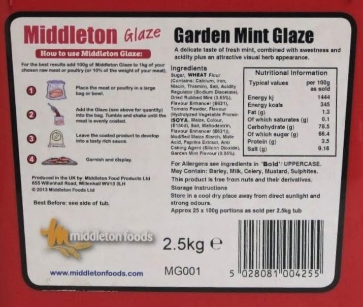 - Middleton Foods Garden Mint Meat Glaze Marinade | 2.5kg -