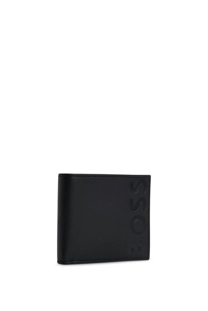 BOSS Mens Big BB 4 cc Coin Embossed-Logo Wallet in Grained Leather