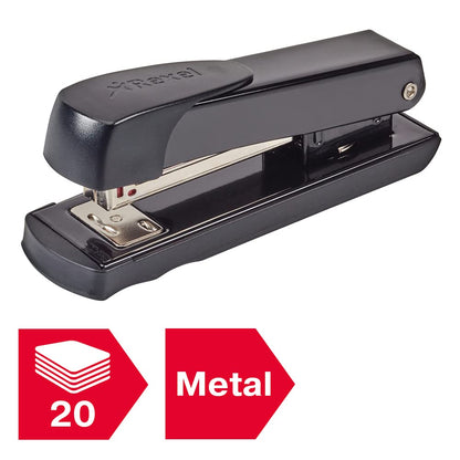 - Rexel Meteor Half Strip Stapler | Metal Body | Black -