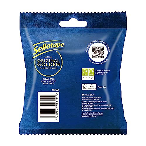 - Sellotape Original Golden | Multi-Purpose Clear Tape for Household Objects -