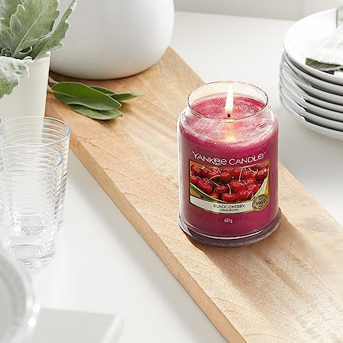 - Yankee Candle Scented Candle, Black Cherry Large Jar Candle Gift