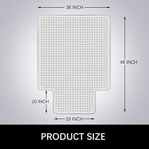 - Kuyal Carpet Chair Mat | 48" x 36" | PVC Home Office Desk Chair Mat For Floor Protection -