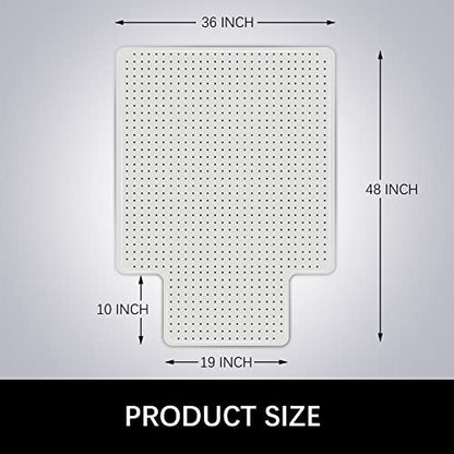 - Kuyal Carpet Chair Mat | 48" x 36" | PVC Home Office Desk Chair Mat For Floor Protection -