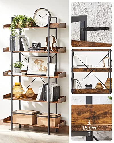 - VASAGLE Bookcase, 5-Tier Shelving Unit -