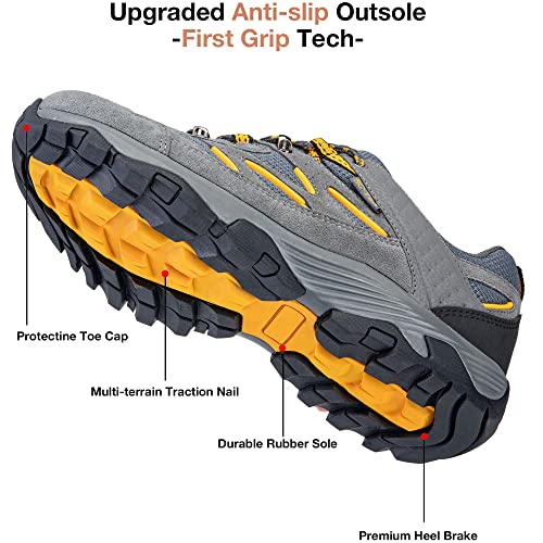- SILENTCARE Walking Shoes | Mens Waterproof Low Rise Hiking Shoes -