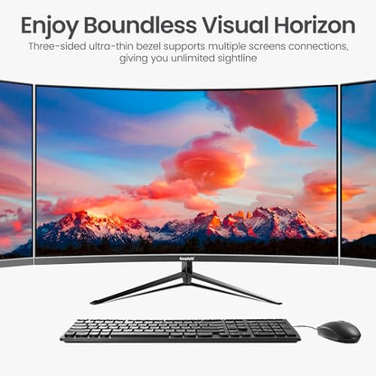 - Gawfolk 32 Inch Computer Monitor | 75Hz Full HD 1920 x 1080p Curved Display | HDMI/VGA -