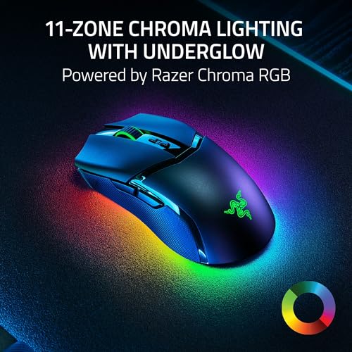 - Razer Cobra Pro | Customizable Wireless Gaming Mouse Chroma RGB | Focus Pro 30K Optical Sensor | Wireless | Black -