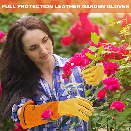 - SLARMOR Leather Gardening Gloves | Thorn Proof -