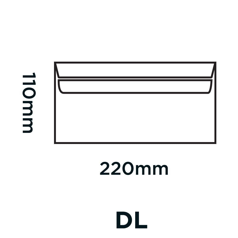 Blake Purely Everyday DL 110 x 220 mm 90 gsm Self Seal Wallet Envelopes (13882/100 PR) White - 100 Count ( Pack of 1)