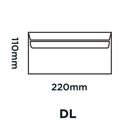 Blake Purely Everyday DL 110 x 220 mm 90 gsm Self Seal Wallet Envelopes (13882/100 PR) White - 100 Count ( Pack of 1)