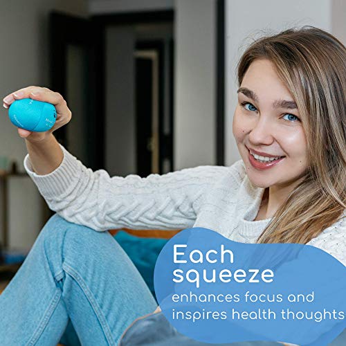 3X Motivational Stress Balls Gift Set - Slow Rising memory foam stress balls For Adults And kids. Tackle stress relief and anxiety. Inspire Positive Thinking - Perfect Squeeze Toy For Hand Therapy