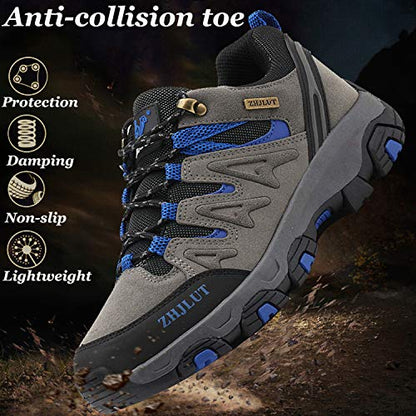- Unitysow Men's Trekking Hiking Shoes -  Walking Shoes -Trainers Outdoor Lightweight Camping Climbing -Shoes Sneaker,Brown-2,8 UK