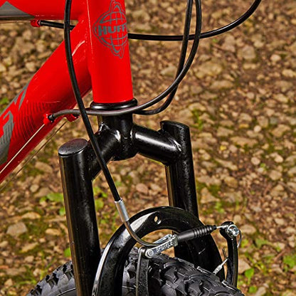 - Huffy Stone Mountain Kids | 24 Inch Wheel | 21 Speed | Hardtail Red Mountain Bike -