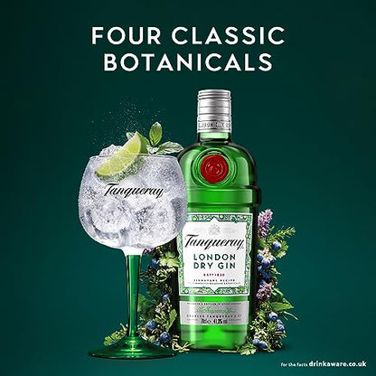 - Tanqueray London Dry Gin | 41.3% vol | 1L | Signature Recipe | Made with 4 Gin Botanicals -