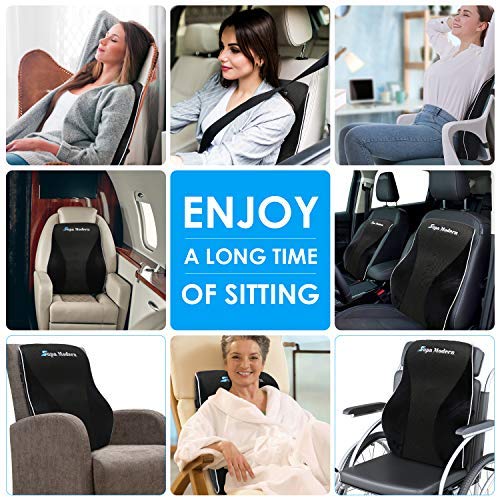 - SUPA MODERN | Lumbar Support Pillow for Office Chair | Memory Foam Back Cushion -