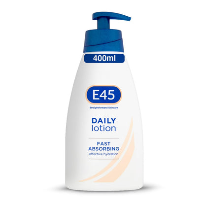 - E45 Daily Skin Lotion 400 ml | E45 Lotion for Very Dry Skin | Non-Greasy Lightweight Moisturiser -