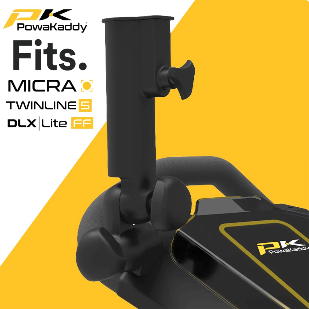 - PowaKaddy Unisex 2022 Micra Push Cart Golf Trolley | Gun Metal/Blue -