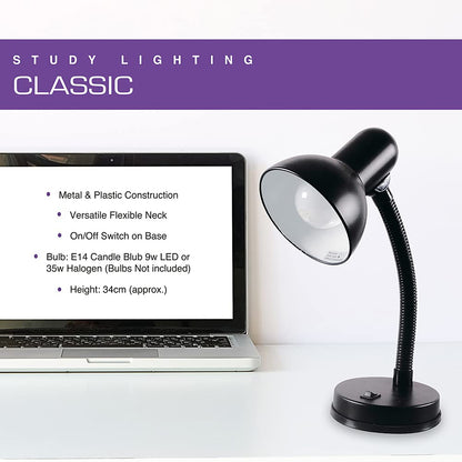 - HOMELIFE 35w 'Classic' Flexi Desk Lamp | Versatile Flexible Neck | Integral On/Off Switch -