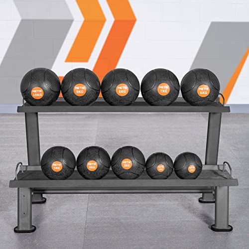 - METIS Medicine Balls – 1kg to 10kg | Home Fitness and Gym Slam Balls | High Grip Textured Rubber Finish (2kg) -