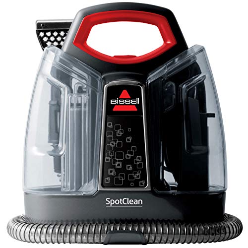 BISSELL SpotClean | Portable Carpet Cleaner | Lifts Spots and Spills with HeatWave Technology | Clean Carpets, Upholstery & Car | 36981 | Black/ Red