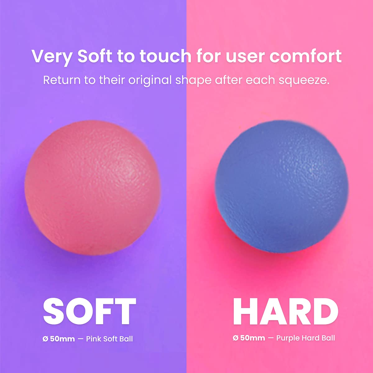- ResultSport Stress Balls | For Hand Exercise | Set of 2 Firm/Soft | Arthritis relief, stroke rehabilitation, grip strength, wrist support, stress ball -
