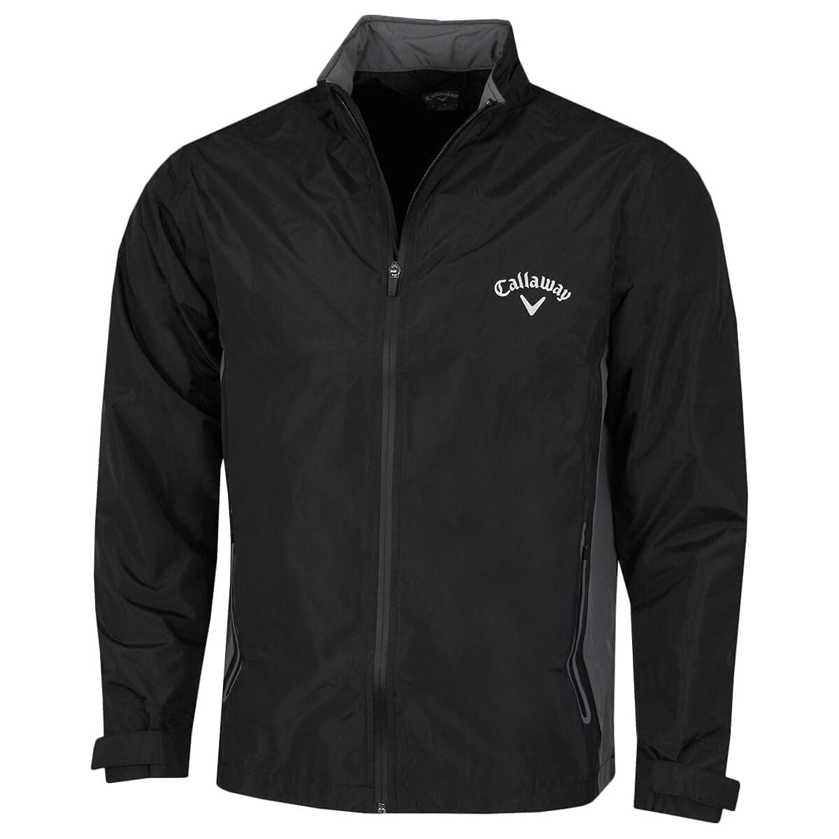 Callaway Golf Mens Waterproof Golf Jacket - Caviar - S