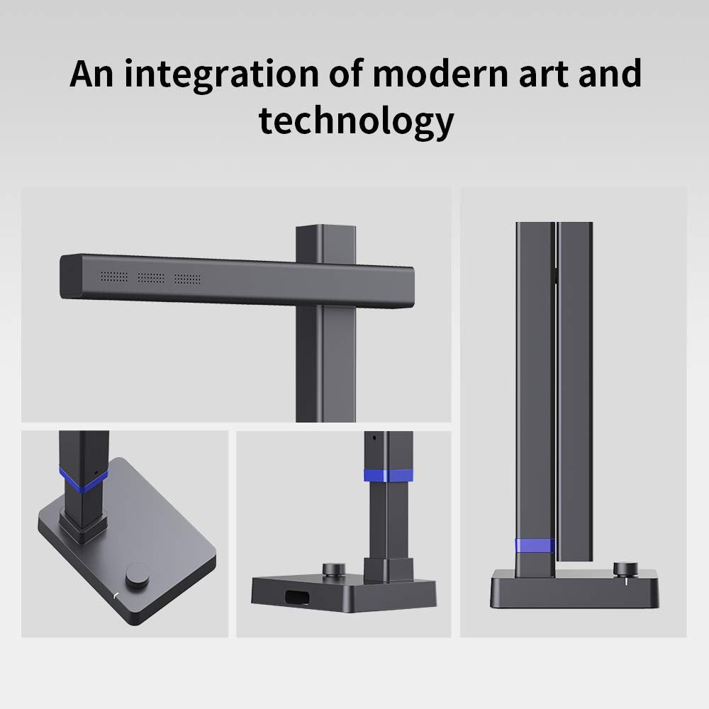CZUR Shine Ultra Portable Book Scanner, Foldable Document Scanner with 13MP Camera, Scanner for up to A3 Size, USB 2.0 High-Speed Scanning for Schools and Offices, Compatible with Windows/macOS
