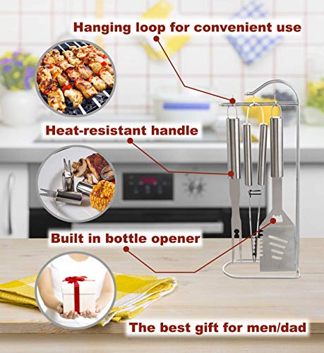 - ROMANTICIST 20PCS Perfect BBQ Tools Set | Stainless Steel Barbecue Tools Set -
