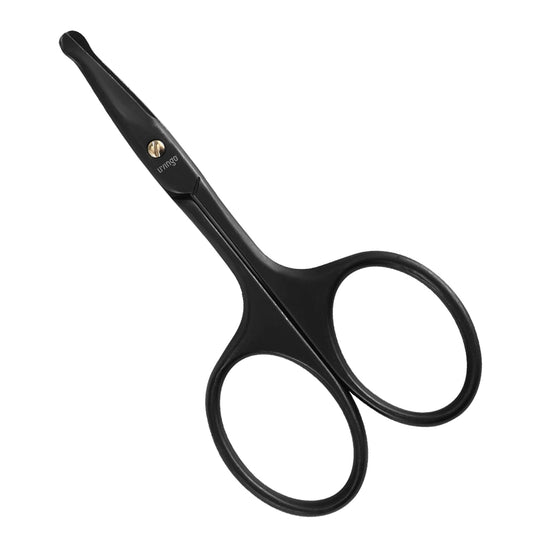- LIVINGO 9CM Premium Nose Hair Scissors | Curved Safety Blades with Rounded Tip -