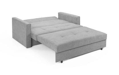 - Honeypot Sofabed \ Viva 2 Seater Sofabed with Storage | Grey Fabric Couch with Pull Out Double Sofabed | Setup Included -