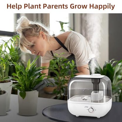 Bear 5L Top Fill Humidifier for Bedroom, 35-Hour Run Time, with Aromatherapy Tray, Ultra Quiet, 360° Expandable Steam Nozzle,Automatic Shut Off, White