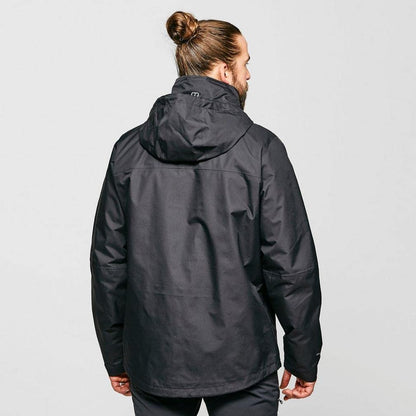 Berghaus Men's RG Alpha 3-in-1 Waterproof Jacket with Removable Fleece, Extra Comfort, Lightweight Coat, Black, L