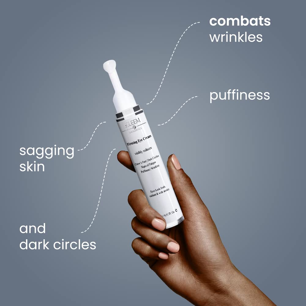 Anti Wrinkle Eye Cream for Dark Circles & Puffy eyes with Peptides and Niacinamide that Reduces Eye Bags, Crow's Feet, Fine Lines & Sagginess - Natural & Organic Under Eye Cream for Wrinkles - 15ml