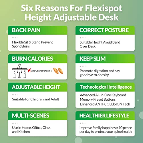 - FLEXISPOT Essential Electric Standing Desk | ONE PIECE Height Adjustable Standing Desk -