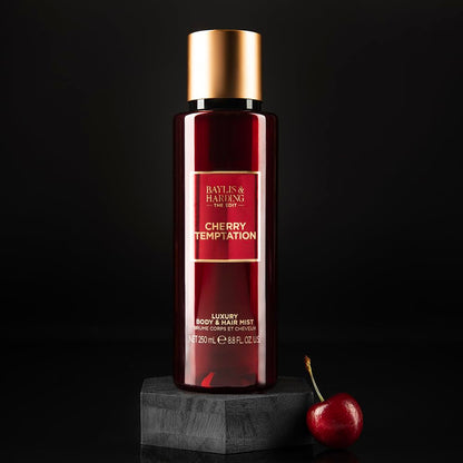 Baylis & Harding The EDIT Cherry Temptation Body & Hair Mist, 250 ml (Pack of 6) - Vegan Friendly