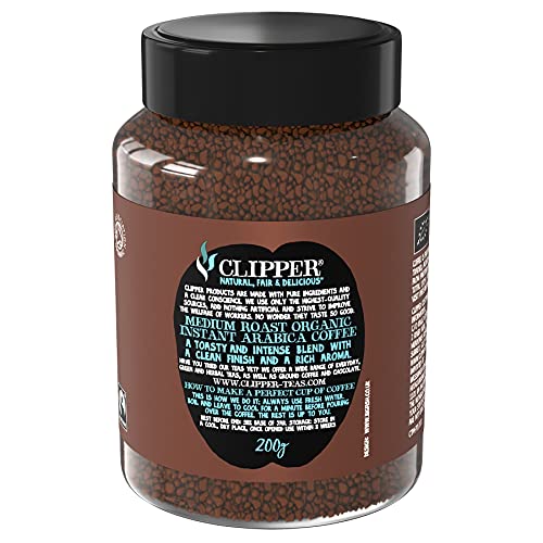 Clipper Super Special Organic Arabica Instant Coffee | 6 x 200g Jars | Bulk Buy for Home & Catering | Gourmet Coffee | Sustainable Fairtrade Coffee by Clipper Teas | Ethically Sourced & Eco Conscious