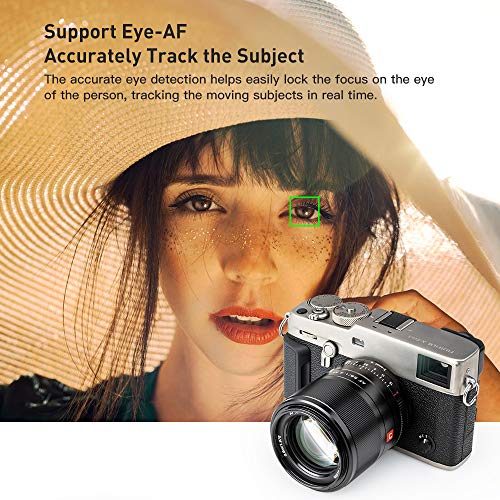 - VILTROX AF 56mm f1.4 XF Prime Portrait Lens for Fuji X Mount Cameras X-E4 X-H1 X-S10 X-T4 X-Pro3 X-T200(STM, Auto Focus, APS-C), Black -