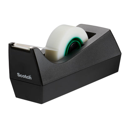- Scotch Desktop Tape Dispenser C38 | Black | Desktop Adhesive Distributor - Refillable Sticky Tape Dispenser For Home And Office -