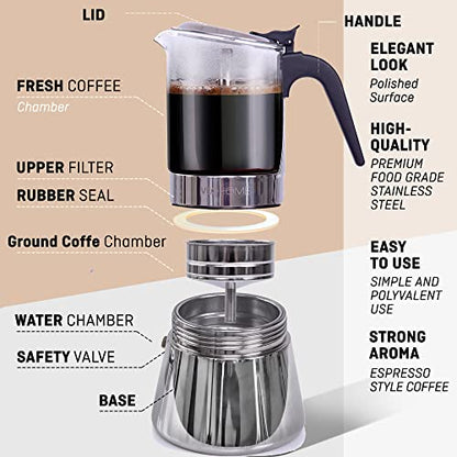- VeoHome Stovetop espresso maker -