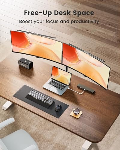 - ErGear Dual Monitor Stand for 13 to 32 Inch Screens | Dual Monitor Arm Ergonomic Viewing Angle -